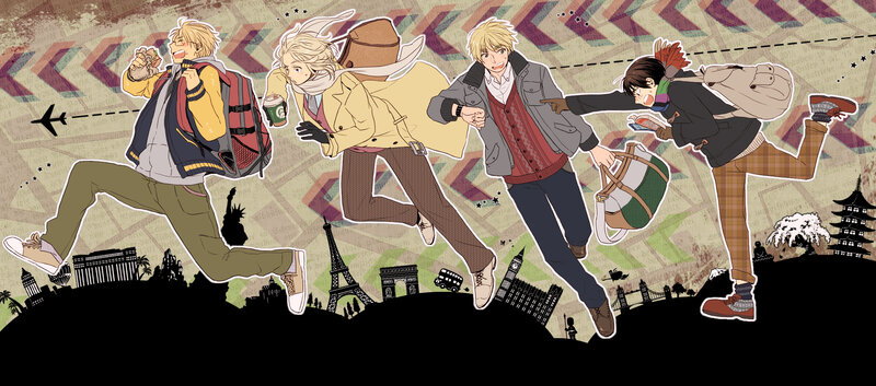 Four Young Men Traveling