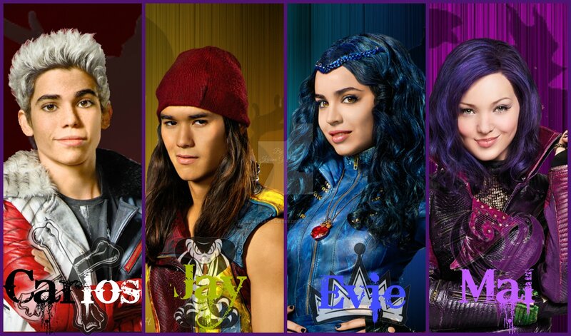 Four Young People in Costumes — Purple