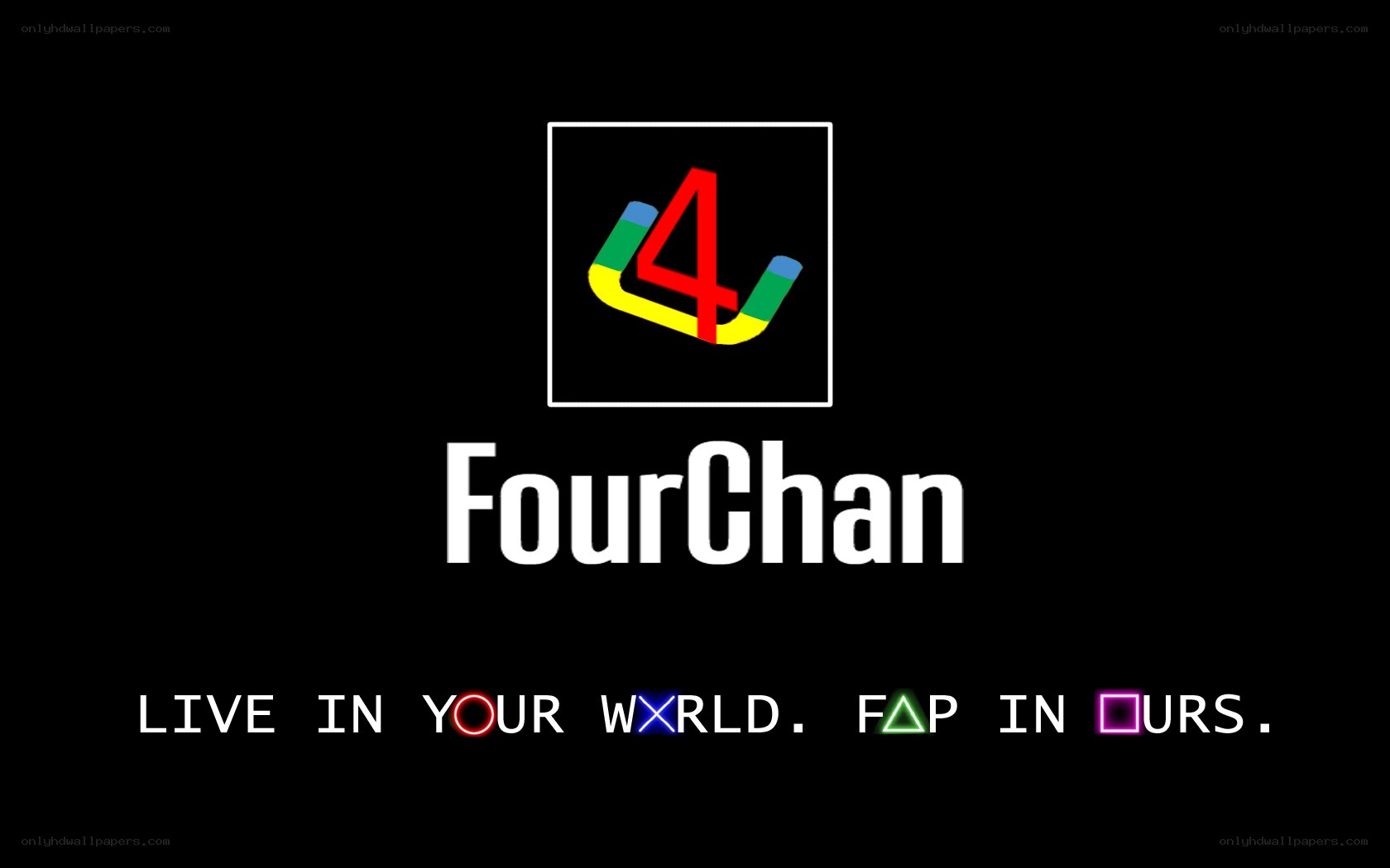 FourChan logo and slogan