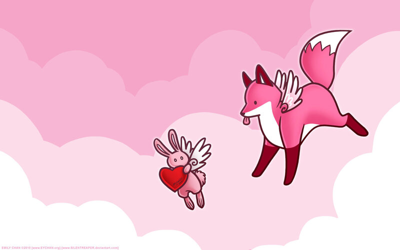 fox and bunny in love