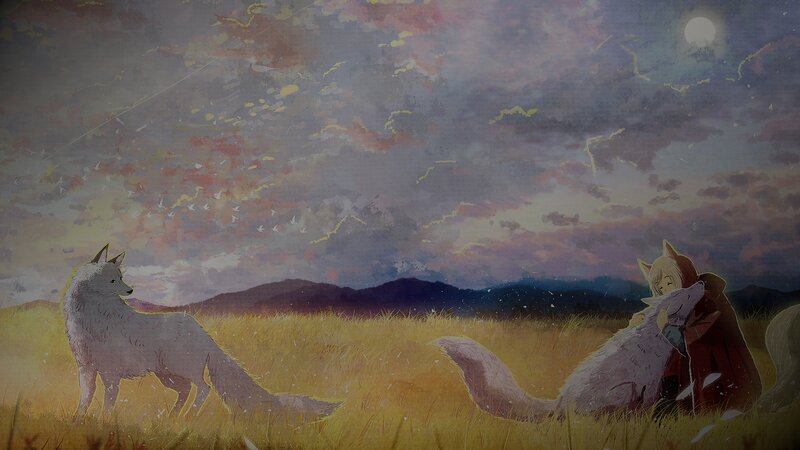 Fox and Child in Field