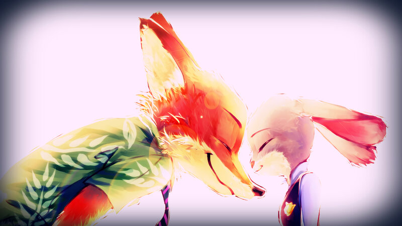 Fox and Rabbit Characters — Yellow