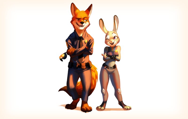 Fox and Rabbit Police Officers