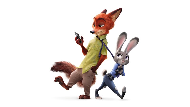 Fox and Rabbit Walking