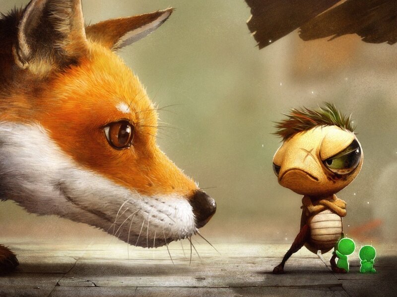 fox and small creature