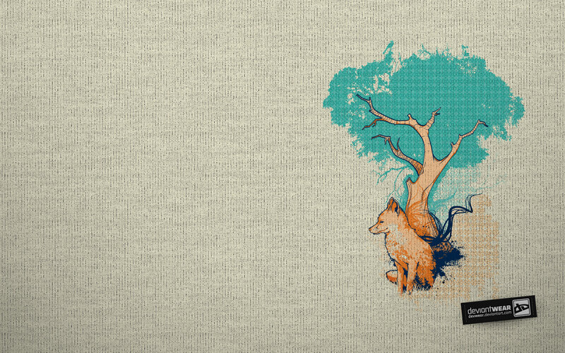fox and tree illustration