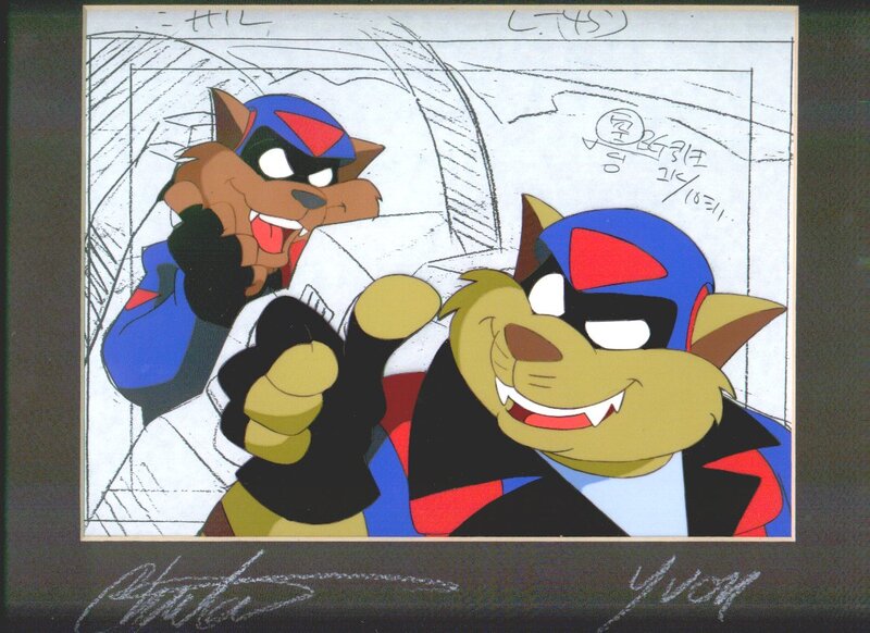 Fox and Wolf Animation Cel