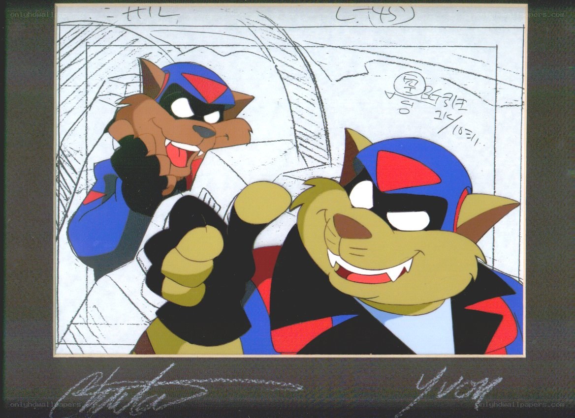 Fox and Wolf Animation Cel