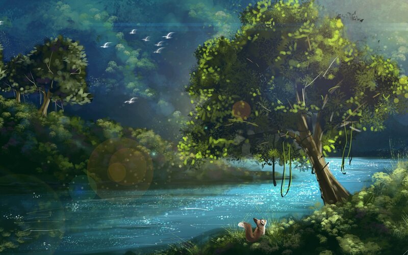 Fox by a River