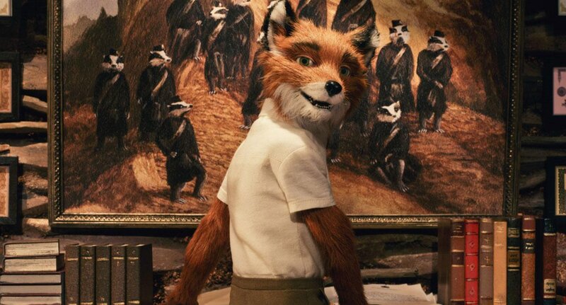 fox character in a library