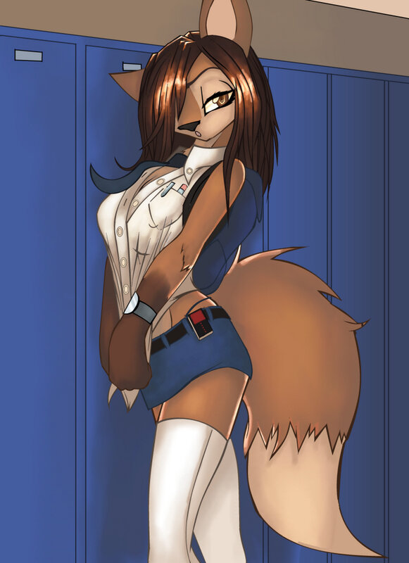 fox character in locker room