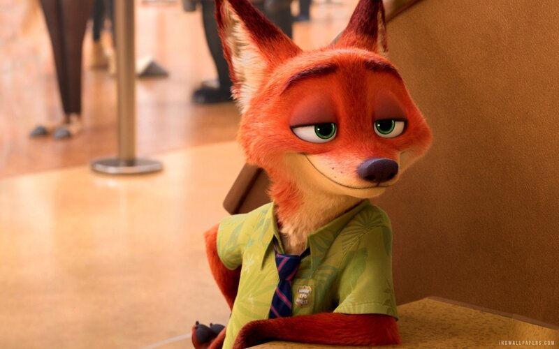 Fox Character in Uniform
