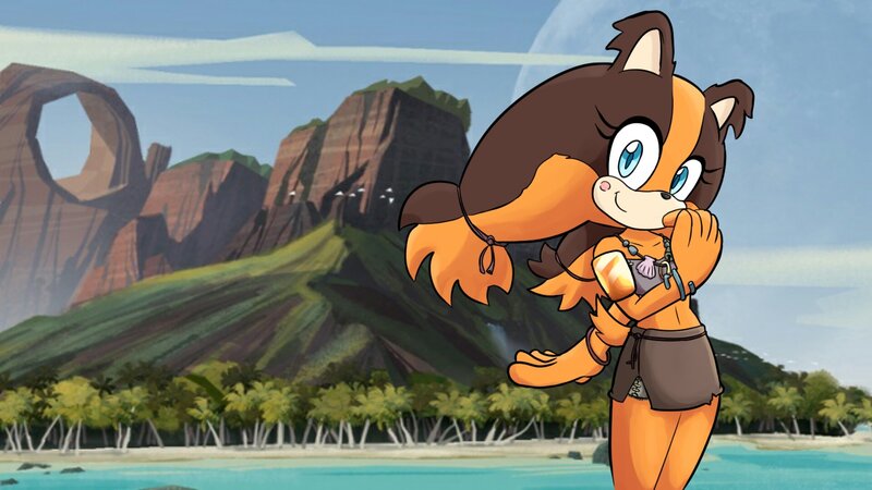 Fox Character on Beach