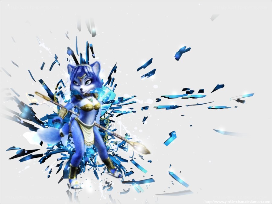 Fox character with blue energy
