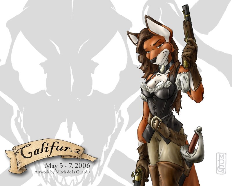 fox character with gun