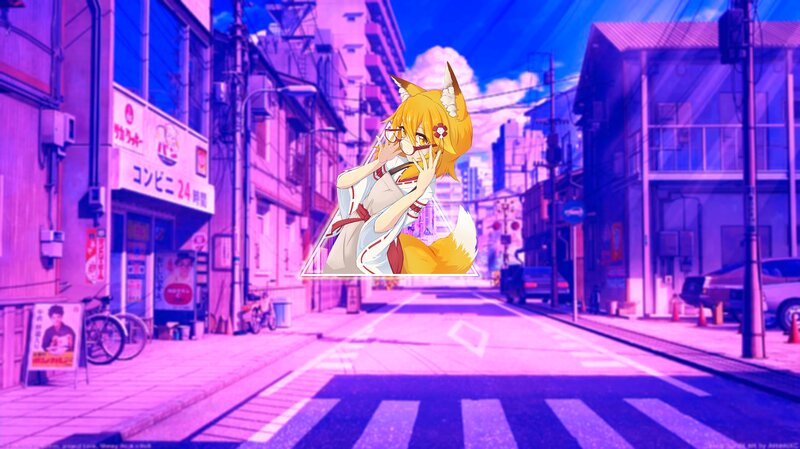 Fox-eared Anime Girl — Purple