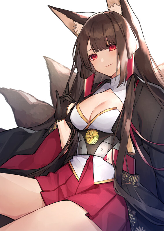 Fox-eared Anime Girl — White