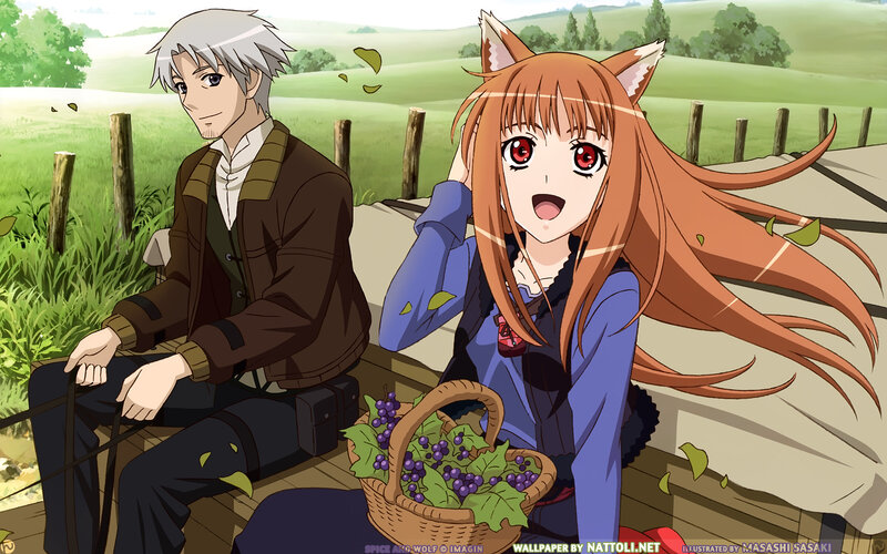 Fox-eared Girl and Man — Brown, Serene