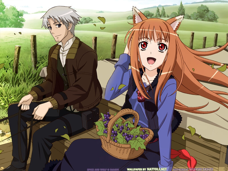 Fox-eared Girl and Man — Green, Serene