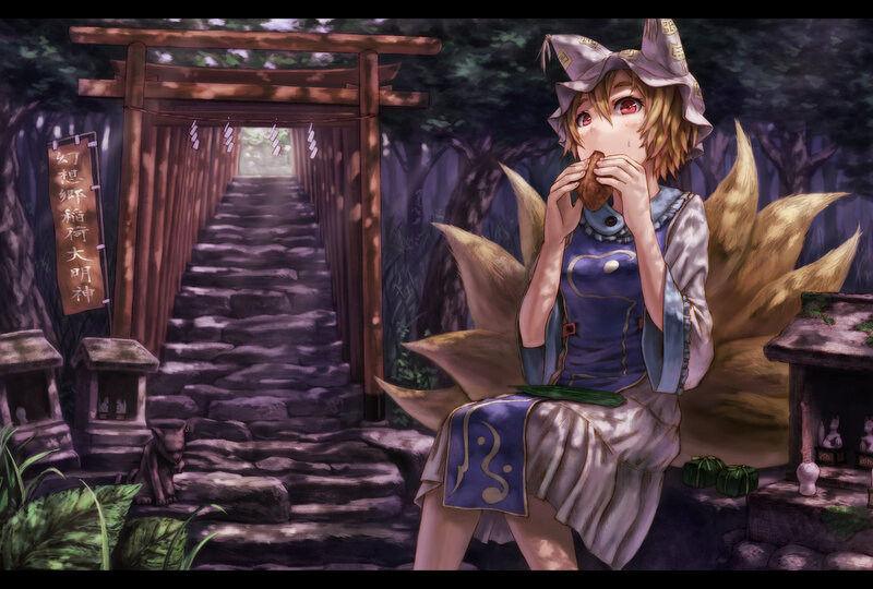 Fox-eared Girl Eating