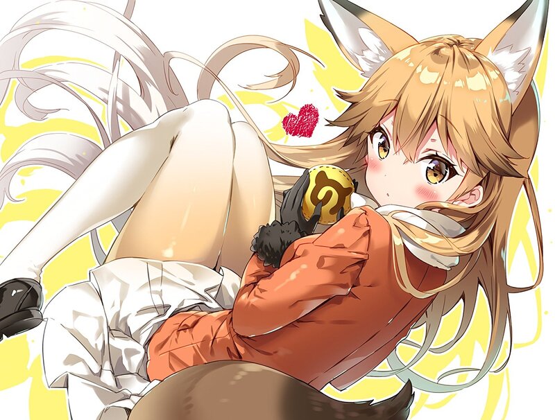 Fox-eared Girl Holding Cookie
