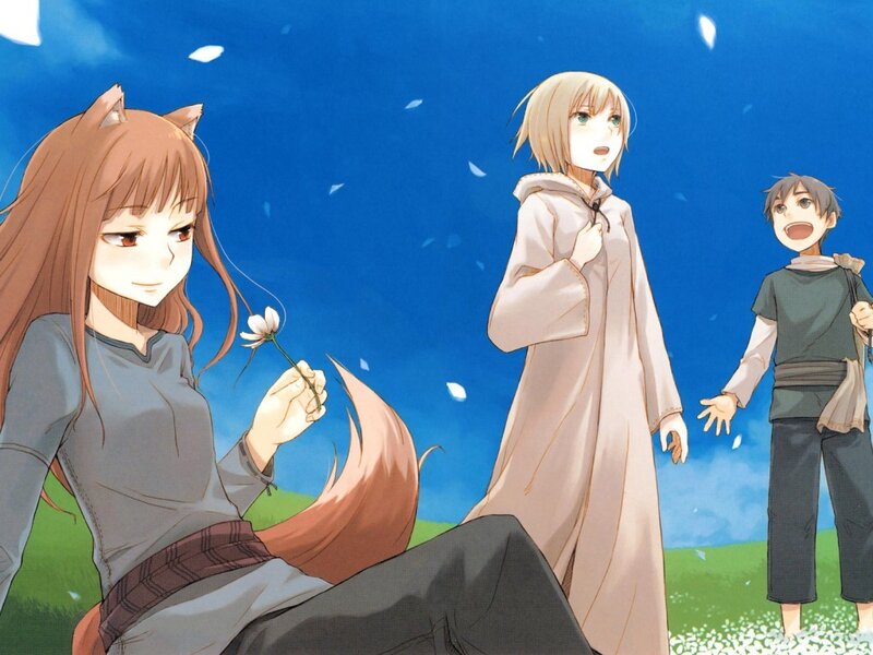 Fox-eared Girl Holding Flower