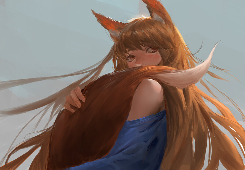 Fox-eared Girl Hugging