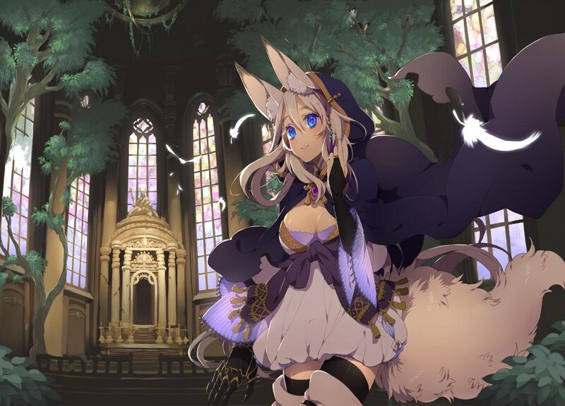 Fox-eared Girl in Cathedral