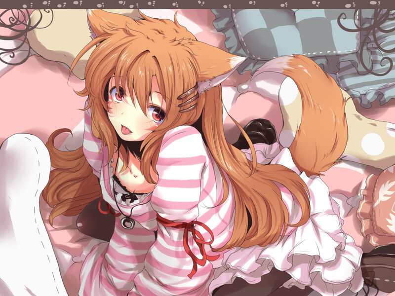 Fox-eared Girl in Pajamas