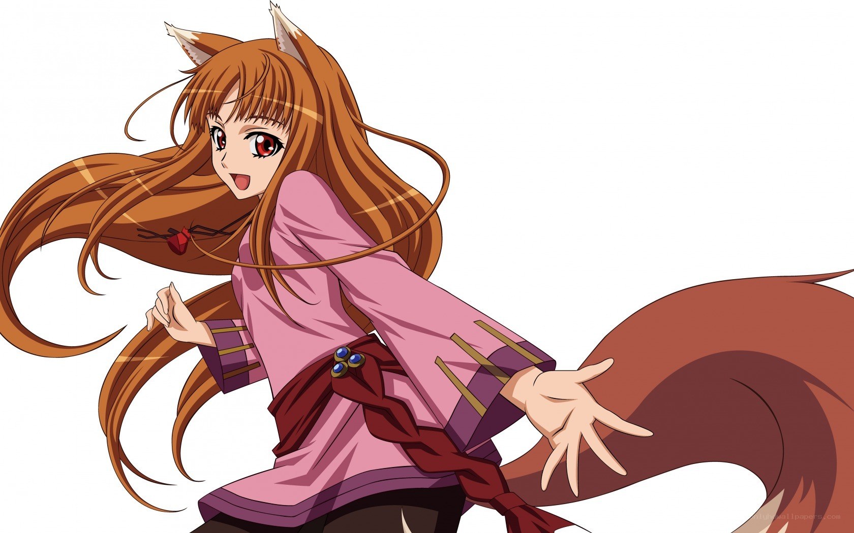 fox-eared girl in pink outfit