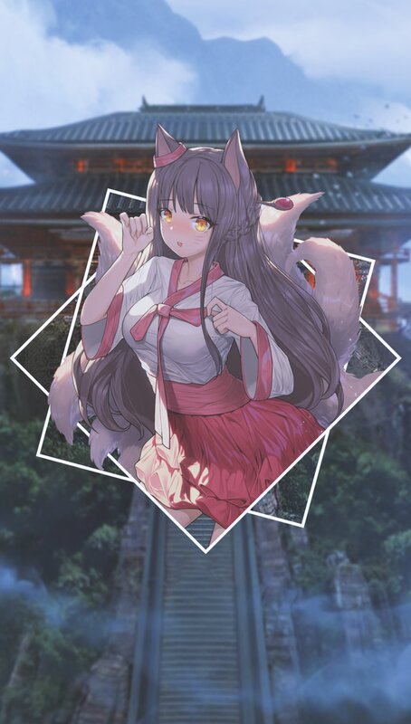 Fox-eared Girl in Red