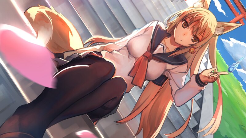 Fox-eared Girl in School Uniform