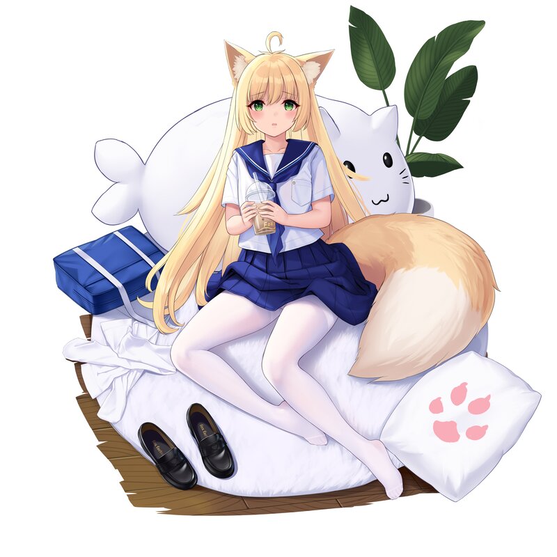 Fox-eared Girl in Uniform