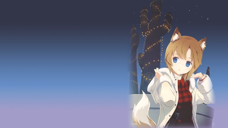 Fox-eared Girl in Winter Coat
