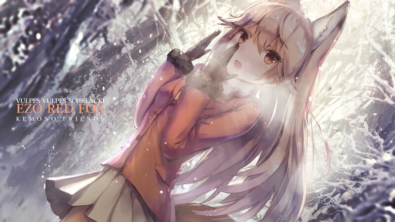 Fox-eared Girl in Winter — White