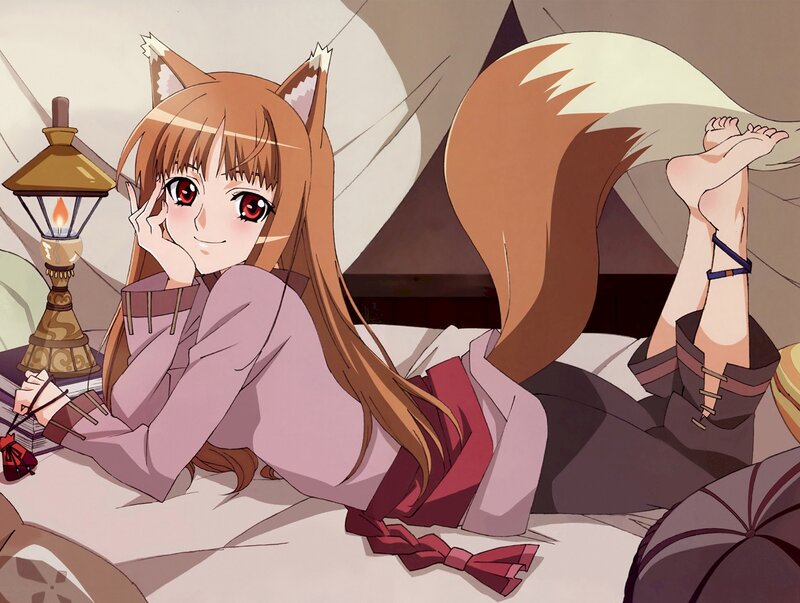 Fox-eared Girl Lying Down — Brown