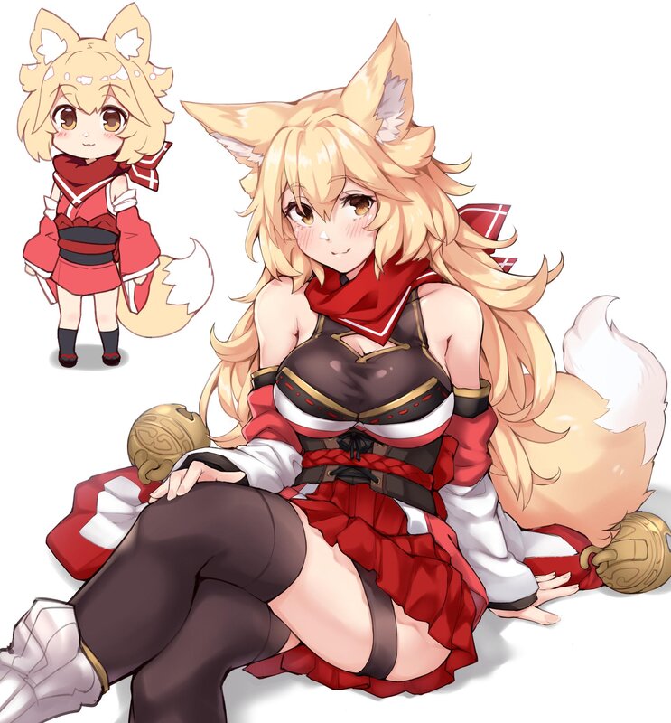 Fox-eared Girl — Red