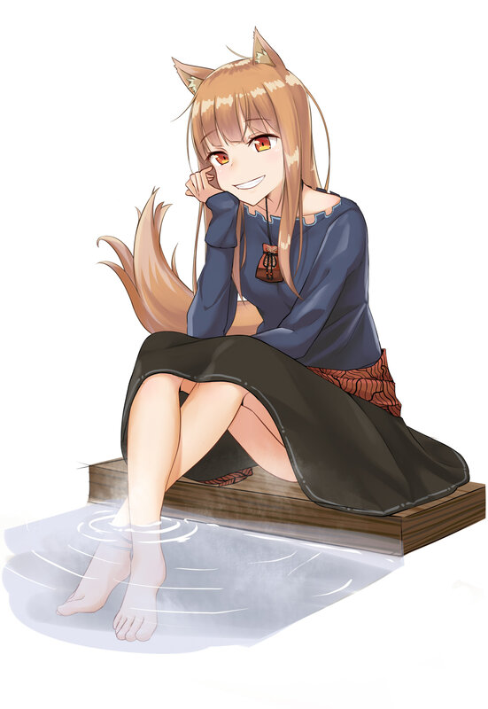 Fox-eared Girl Sitting — Brown, Calm