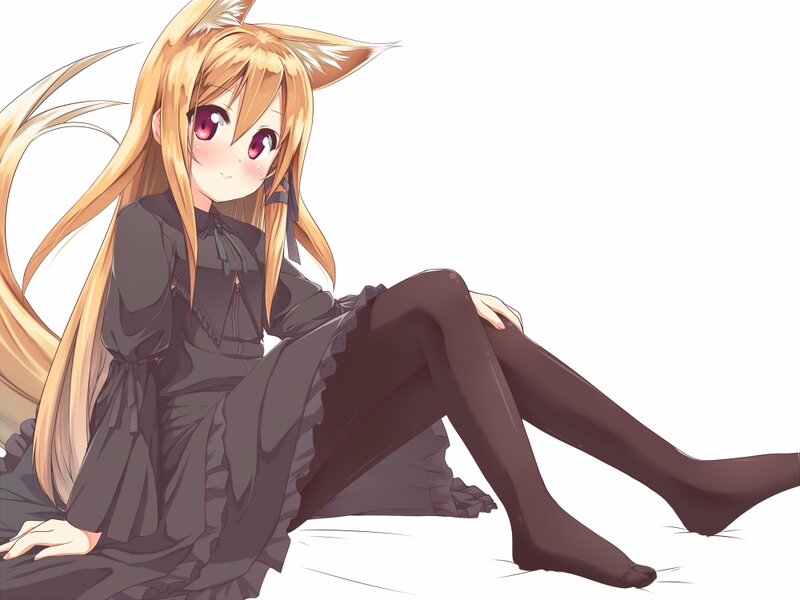 Fox-eared Girl Sitting — Brown