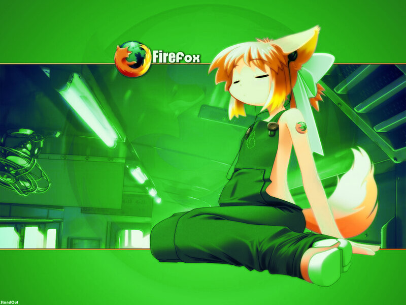 Fox-eared Girl Sitting — Green, Calm