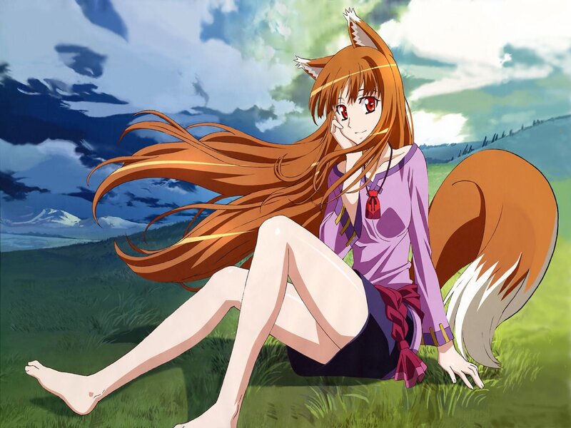 Fox-eared Girl Sitting — Green, Serene, Afternoon