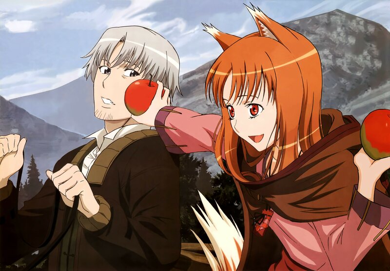 Fox-eared Girl with Apple — Orange, Playful, Afternoon