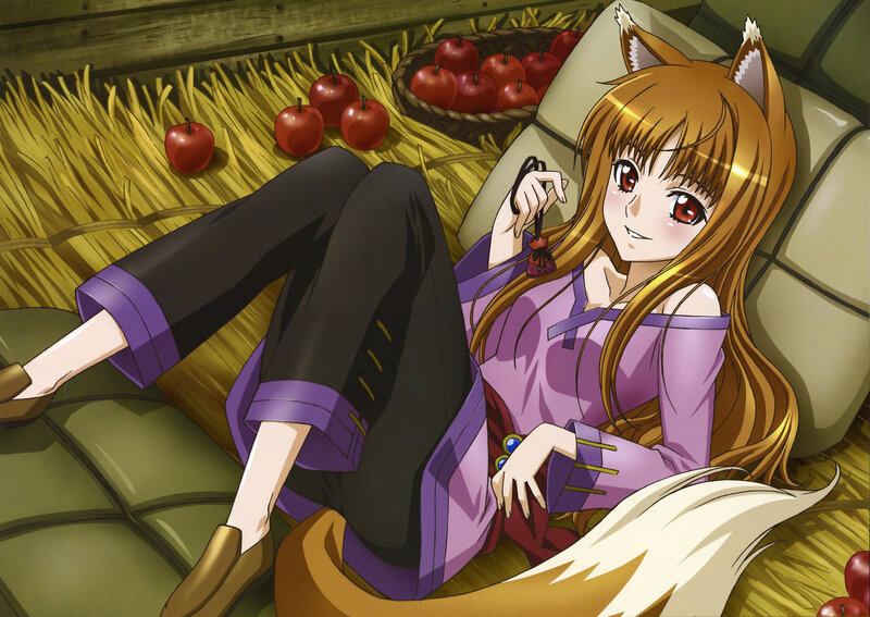 Fox-eared Girl with Apples — Purple