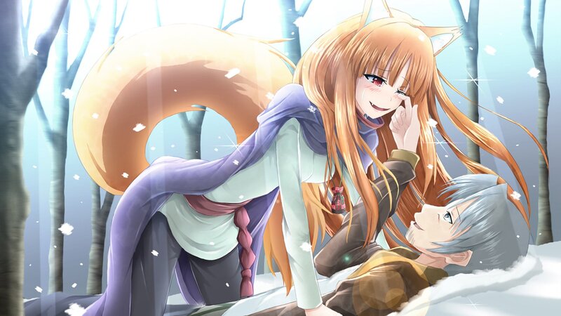 Fox-eared Girl with Boy — Orange