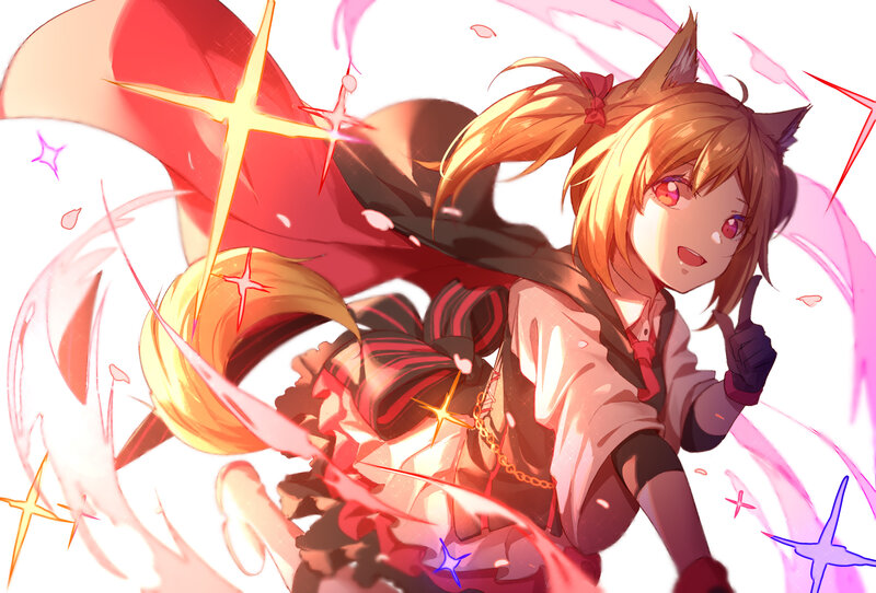 Fox-eared Girl with Cape — Red