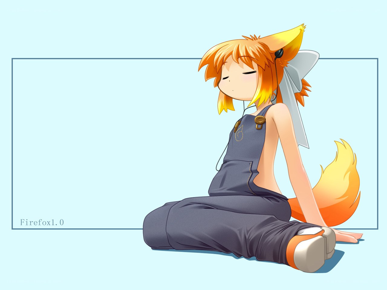 fox-eared girl with headphones