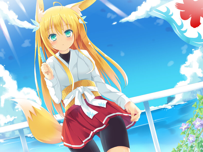 Fox-eared Girl with Ice Cream