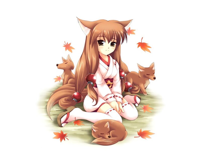 Fox-eared Girl with Kitsune