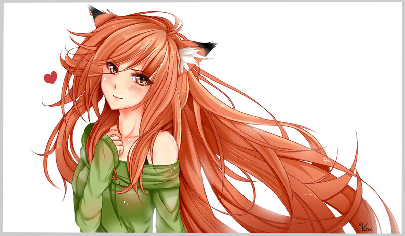 Fox-eared Girl with Long Hair