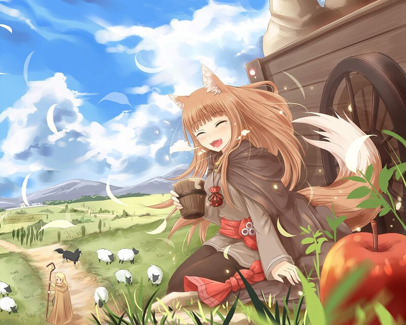 Fox-eared Girl with Mug